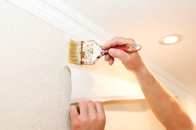 Pose de papier peint au Plessis-Patte-d'Oie — revêtements muraux et toiles de verre